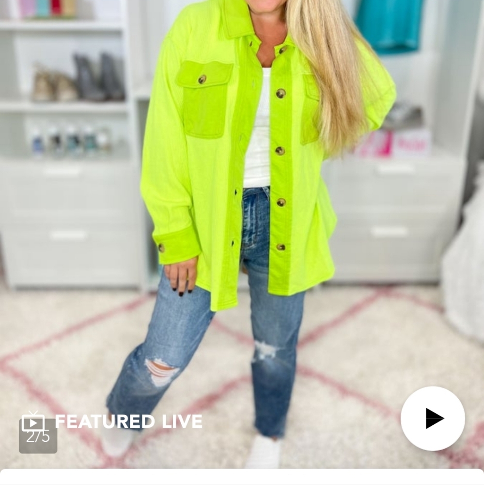 Lime button up